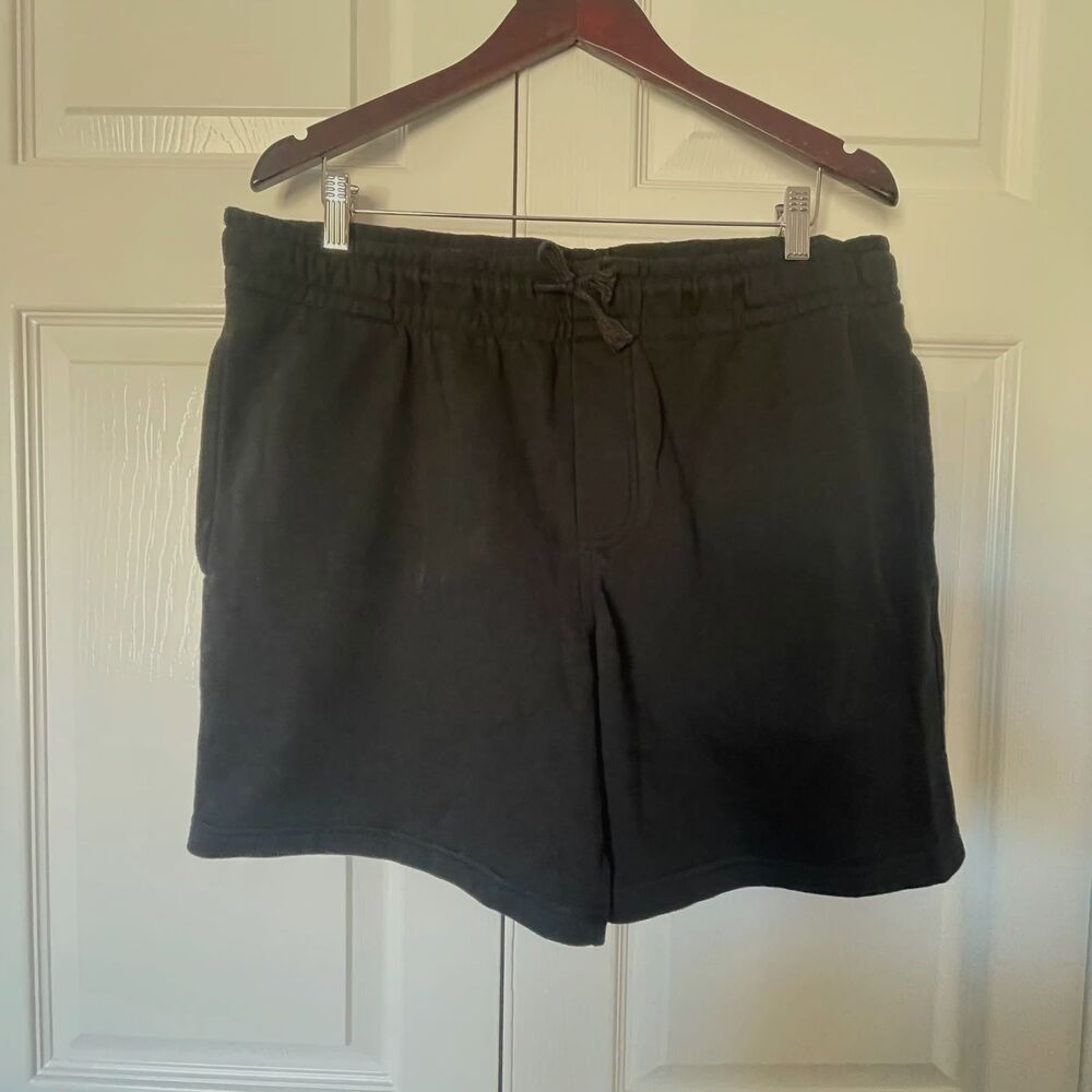 Goodfellow & Co Mens Size L Black Fleece Sweat Shorts Drawstring Athletic Casual - Picture 2 of 11